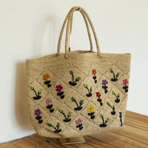 Handgemaakte tas van Lolo Deco - Sac fleur