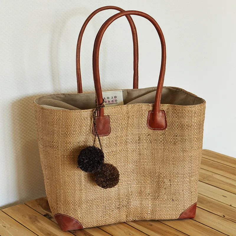 Handgemaakte tas van Lolo Deco - Beige