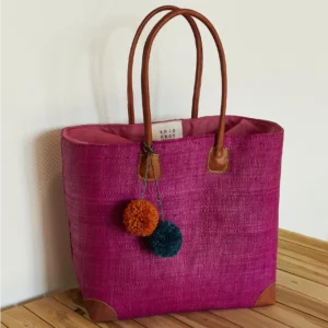 Handgemaakte tas van Lolo Deco - Fuchsia