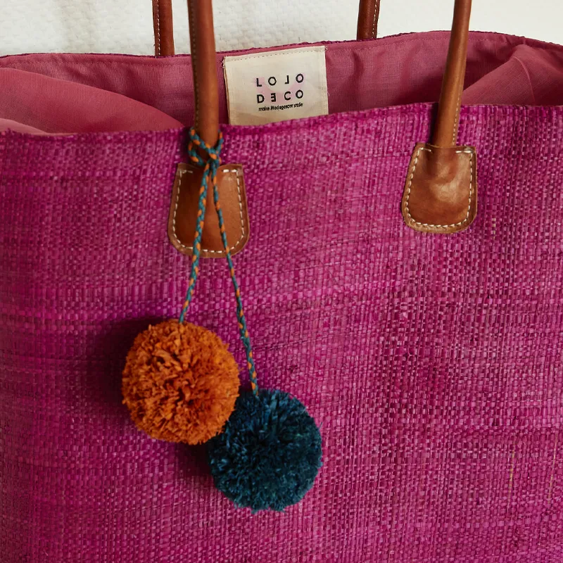 Handgemaakte tas van Lolo Deco - Fuchsia