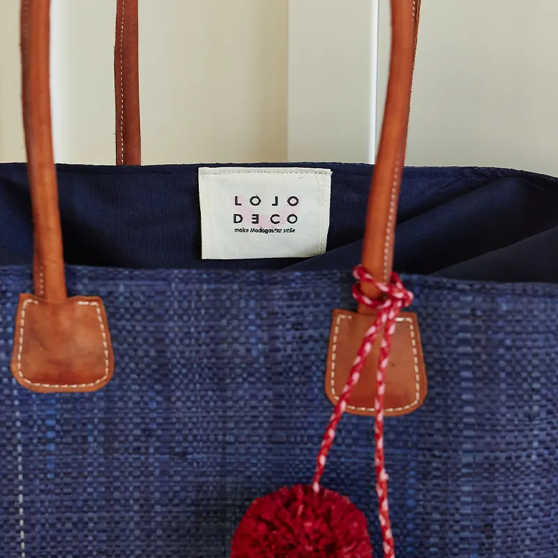 Handgemaakte tas van Lolo Deco - Navy Blue